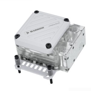 Barrow CPU Waterblock with Integrated 10W PWM Pump (White) - AMD AM4, AM5