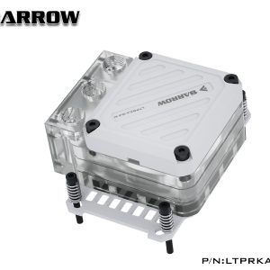 Barrow CPU Waterblock with Integrated 10W PWM Pump (White) - AMD AM4, AM5