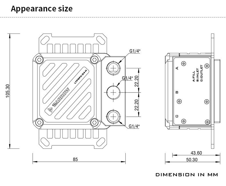 Barrow CPU Waterblock with Integrated 10W PWM Pump (White) - AMD AM4, AM5