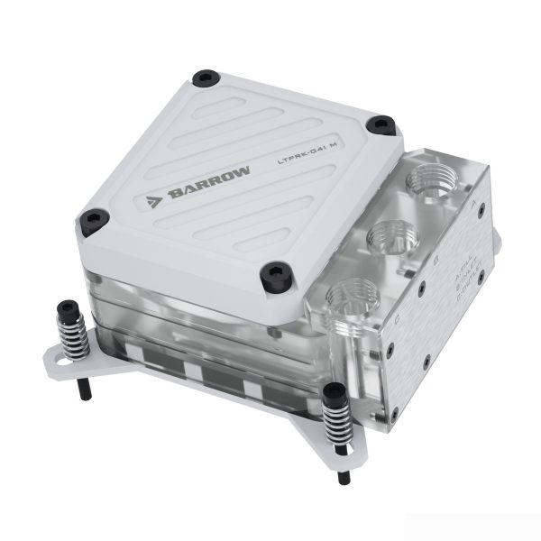 Barrow CPU Waterblock with Integrated 10W PWM Pump (White) – INTEL 115x / LGA1200 / LGA1700