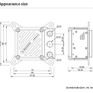Barrow CPU Waterblock with Integrated 10W PWM Pump (White) - INTEL 115x / LGA1200 / LGA1700