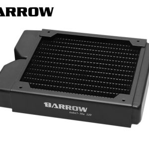 Barrow Dabel-B Series 120mm (1x120) Slim Line Copper Radiator - Black