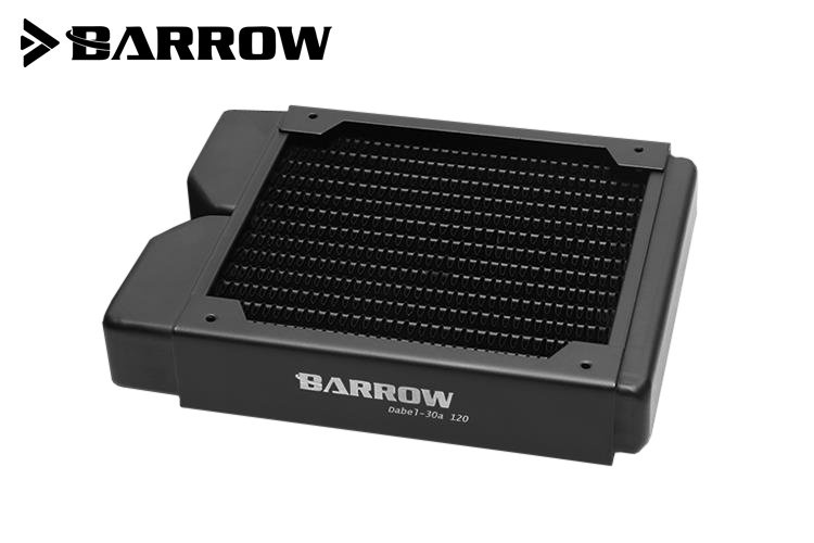 Barrow Dabel-B Series 120mm (1x120) Slim Line Copper Radiator - Black