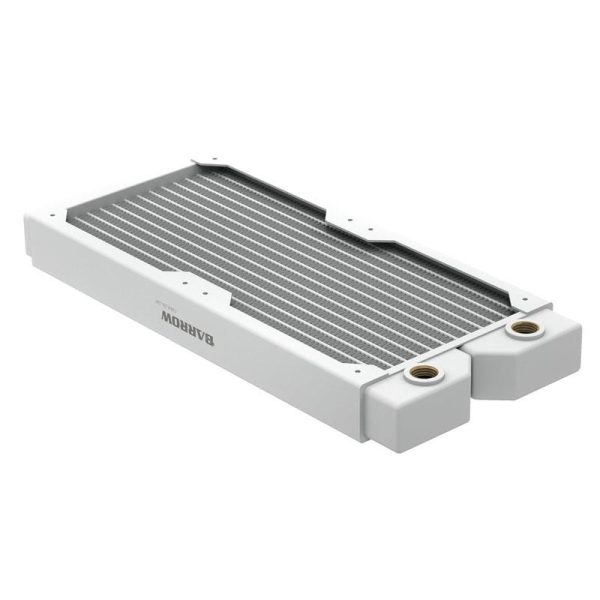 Barrow Dabel-A Series 240mm (2×120) Slim Line Copper Radiator – White