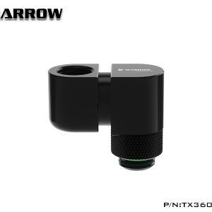 Barrow G1/4 Male Rotary to 360 degree Rotary 90 Female Angle - Black : image 3