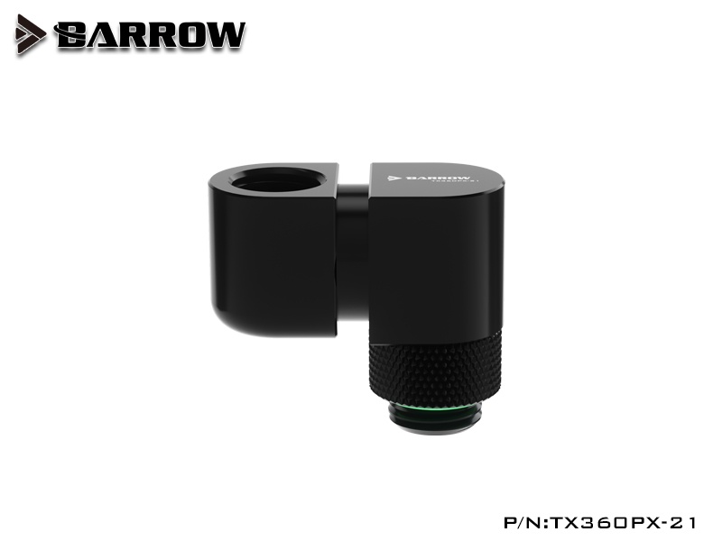 Barrow G1/4 Male Rotary to 360 degree Rotary 90 Female Angle - Black : image 3