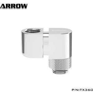 Barrow G1/4 Male Rotary to 360 degree Rotary 90 Female Angle - Silver : image 3