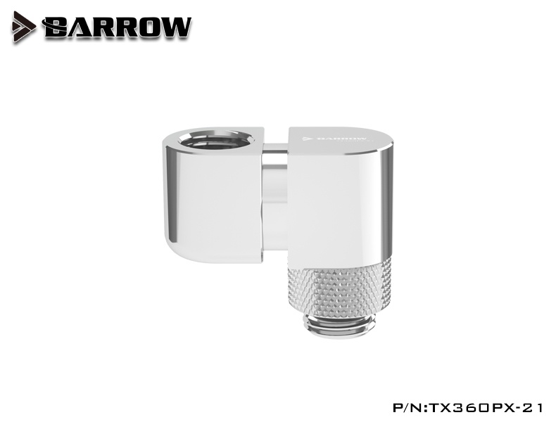 Barrow G1/4 Male Rotary to 360 degree Rotary 90 Female Angle - Silver : image 3