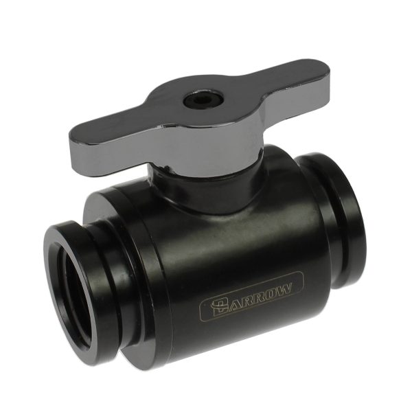 Barrow G1/4 Mini Ball Valve, Matt Silver Handle – Black