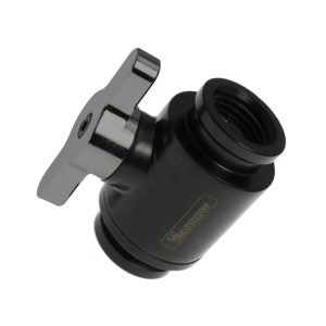 Barrow G1/4 Mini Ball Valve, Matt Silver Handle - Black