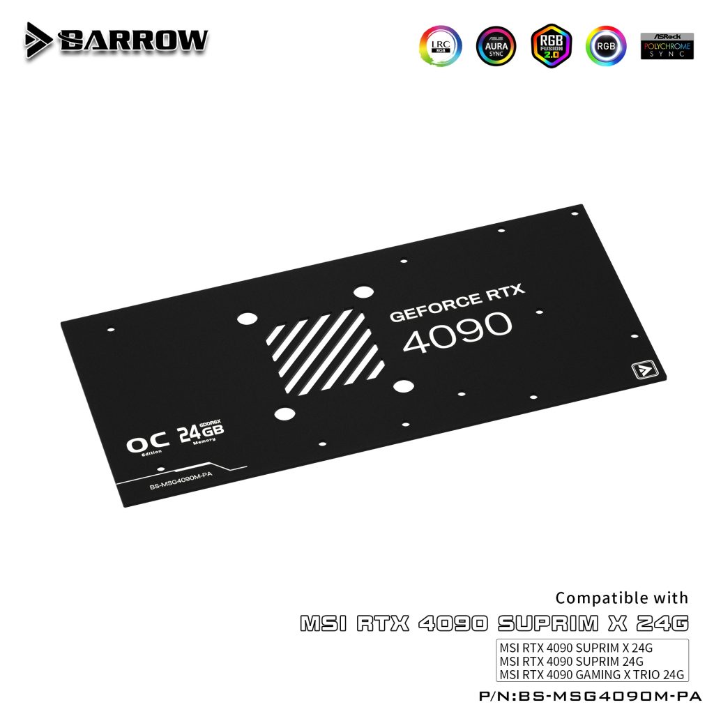 Barrow MSI RTX4090 TRIO , LRC 2.0 RGB Graphics Card Waterblock + Backplate