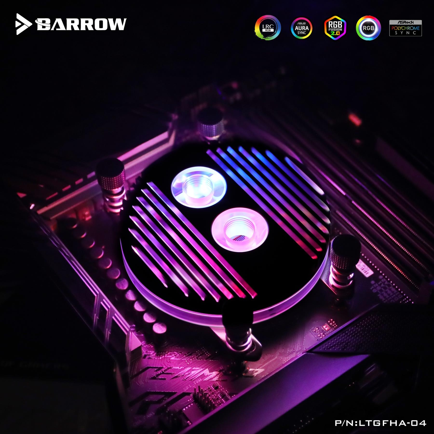 Barrow Horizon CPU Waterblock, LRC 2.0 RGB, AMD AM4 / AM5 - Black : image 3