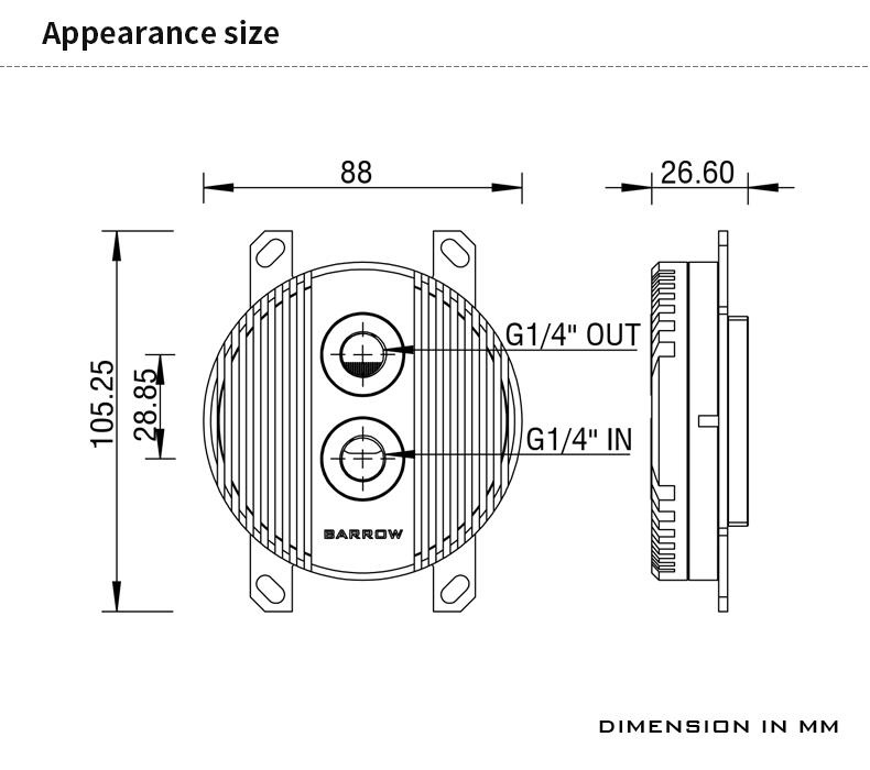 Barrow Horizon CPU Waterblock, LRC 2.0 RGB, AMD AM4 / AM5 - Black : image 4
