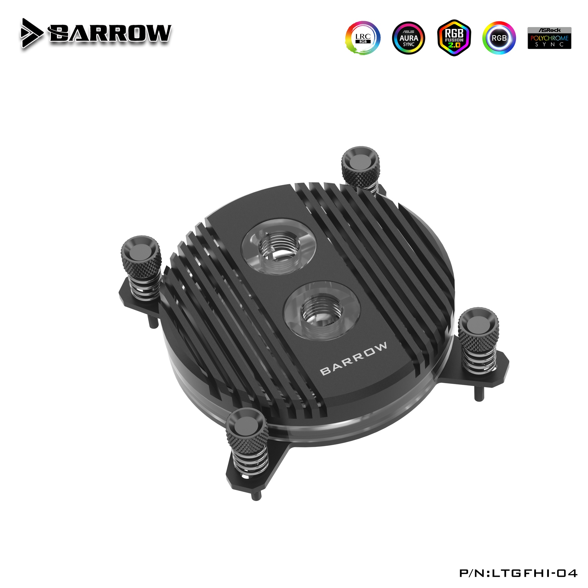 Barrow Horizon CPU Waterblock, LRC 2.0 RGB, INTEL 115x / 1700 - Black : image 2