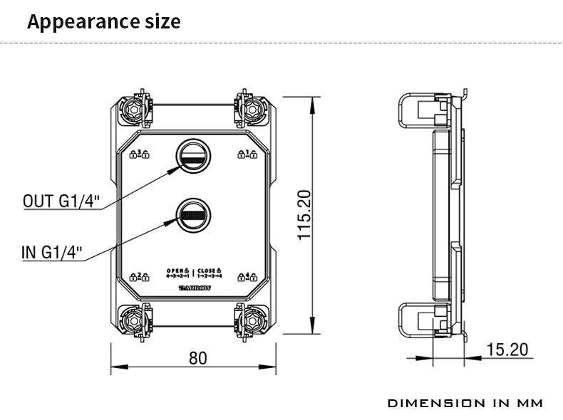 Barrow LGA4677 Server CPU Water Block - Nickel / Brass : image 4