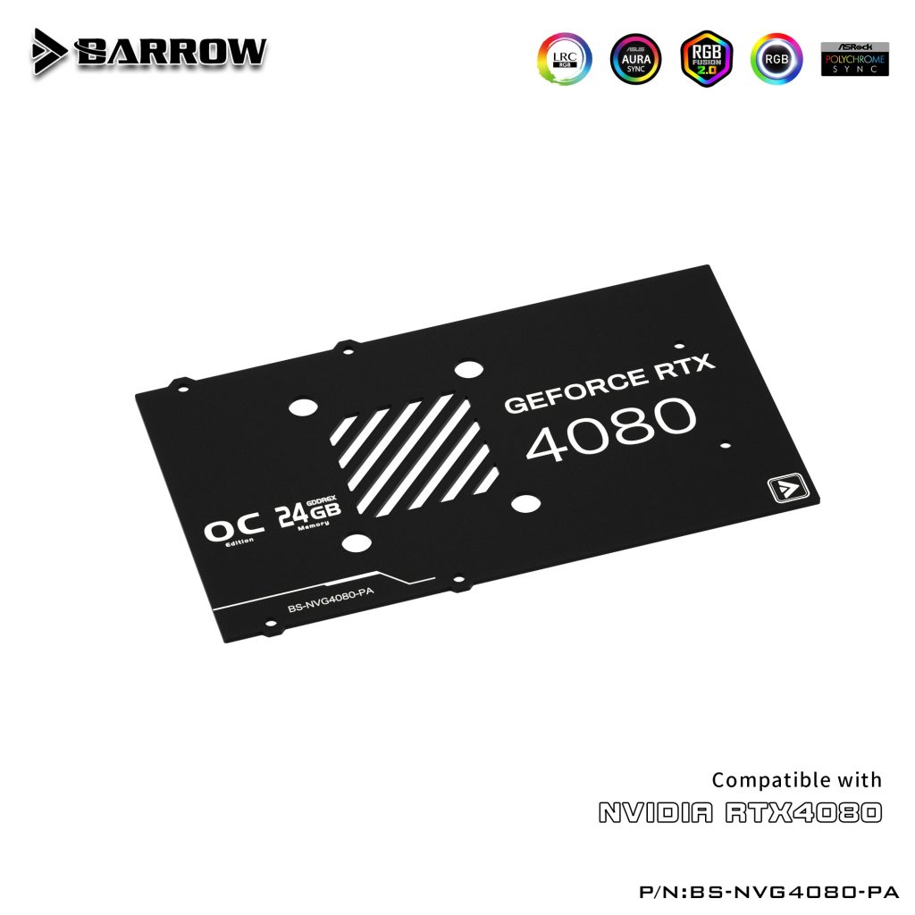 Barrow NVIDIA 4080 Founders, LRC 2.0 RGB Graphics Card Waterblock + Backplate : image 3