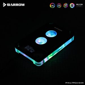 Barrow OLED Display CPU Waterblock with Hardware Monitor, 5v aRGB, AM4 / AM5 - White