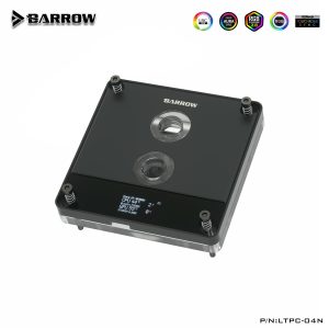 Barrow OLED Display CPU Waterblock with Hardware Monitor, 5v aRGB, INTEL - Black