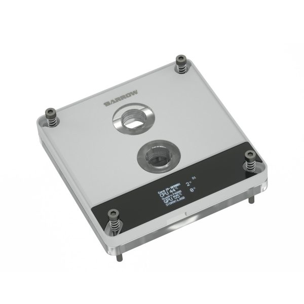 Barrow OLED Display CPU Waterblock with Hardware Monitor, 5v aRGB, INTEL – White