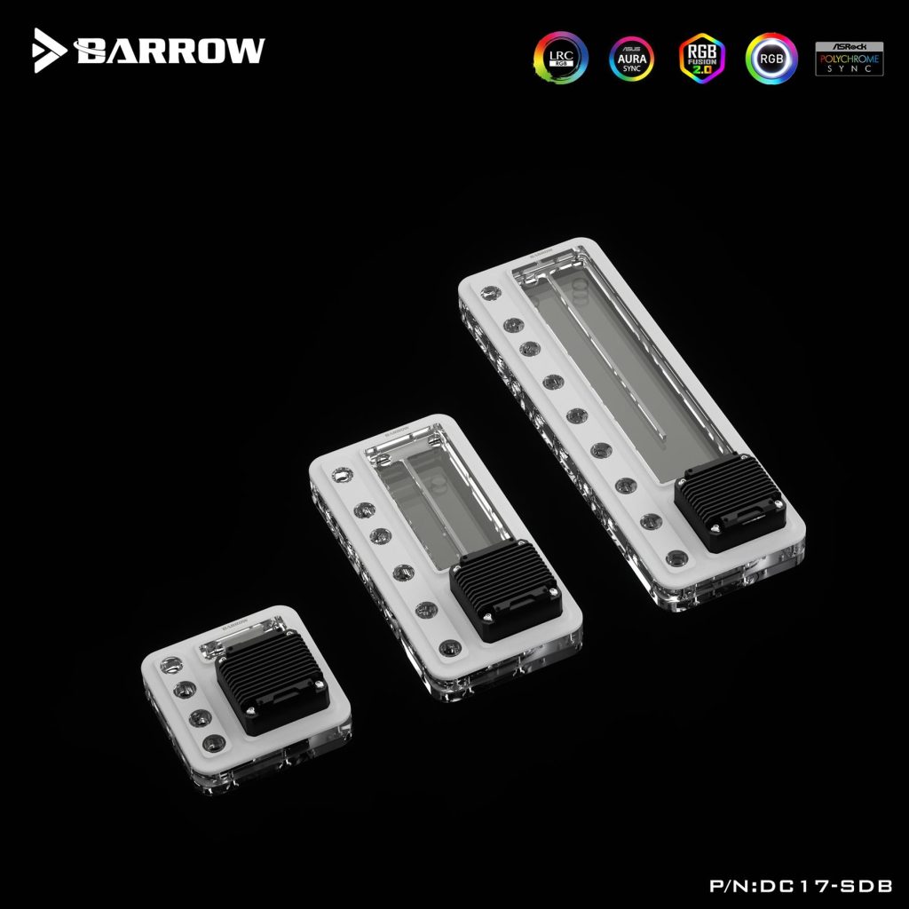 Barrow Waterway aRGB, Universal 360mm Distro Panel with 17w PWM Pump - White : image 2