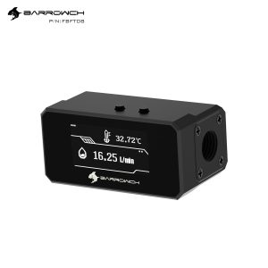 BarrowCH G1/4 Multimode OLED Display, Flow / Overheat Alarm with Intelligent Shutdown - Black - B-Grade
