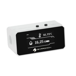 BarrowCH G1/4 Multimode OLED Display, Flow / Overheat Alarm with Intelligent Shutdown - White
