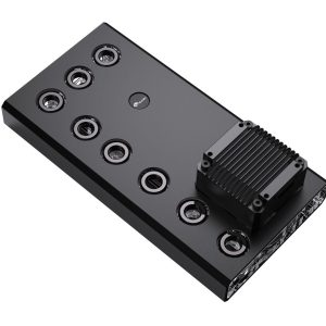Bykski 240 Full Armour Universal Distro Plate with DDC PWM Pump, 5v aRGB - (RGV-DDC-X-TK240) - Black