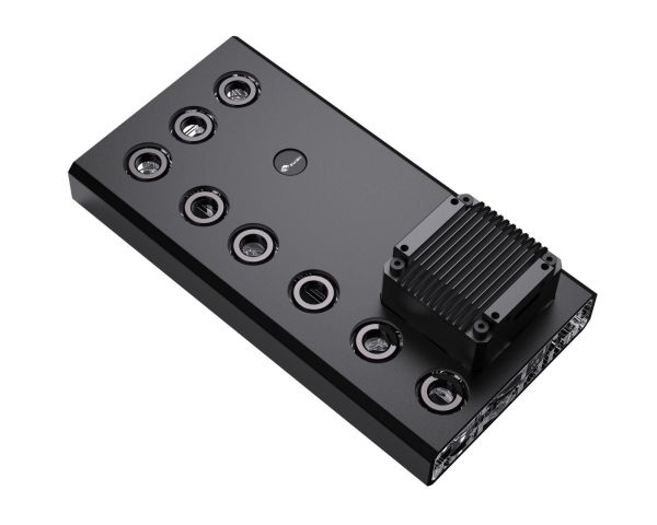 Bykski 240 Full Armour Universal Distro Plate with DDC PWM Pump, 5v aRGB – (RGV-DDC-X-TK240) – Black