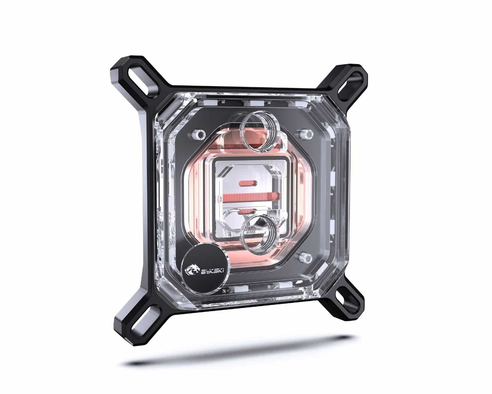 Bykski CPU-XPR-I-V3 Acrylic CPU Water Block, 5v aRGB (INTEL 115x/1200/1700/20xx) - Clear