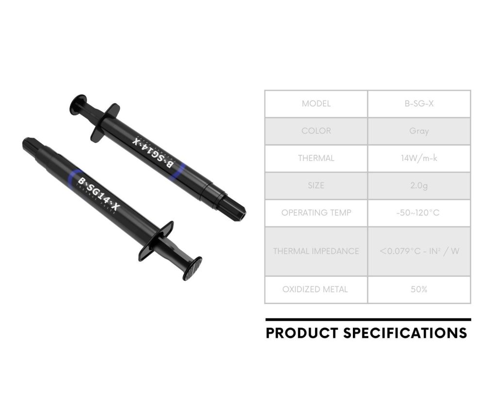 Bykski High Performance Thermal Grease 2.0 g Thermal Conductivity 14.0 w/m-k (B-SG14-X)
