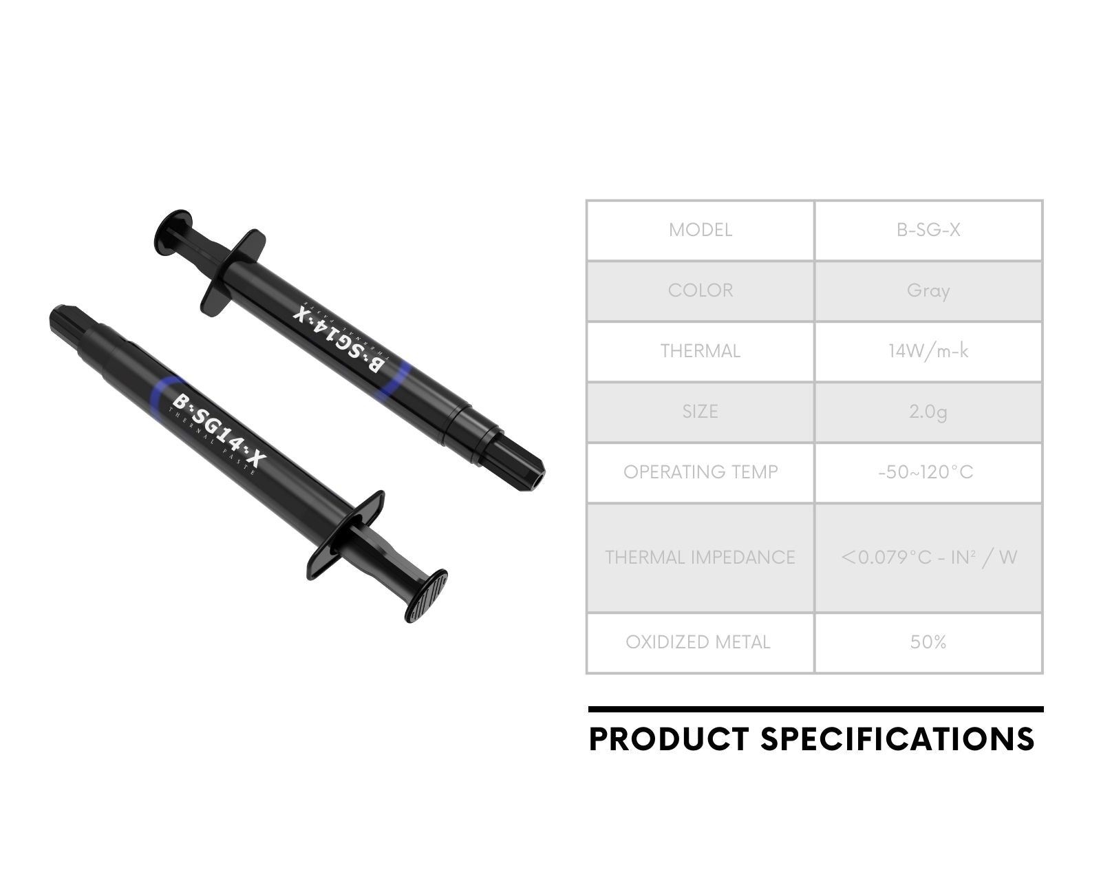 Bykski High Performance Thermal Grease 2.0 g Thermal Conductivity 14.0 w/m-k (B-SG14-X)