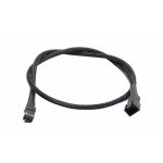 Cable Modders 3Pin Male to 1x Female Fan Cable 30CM Braid Sleeved Extension, Jet Black