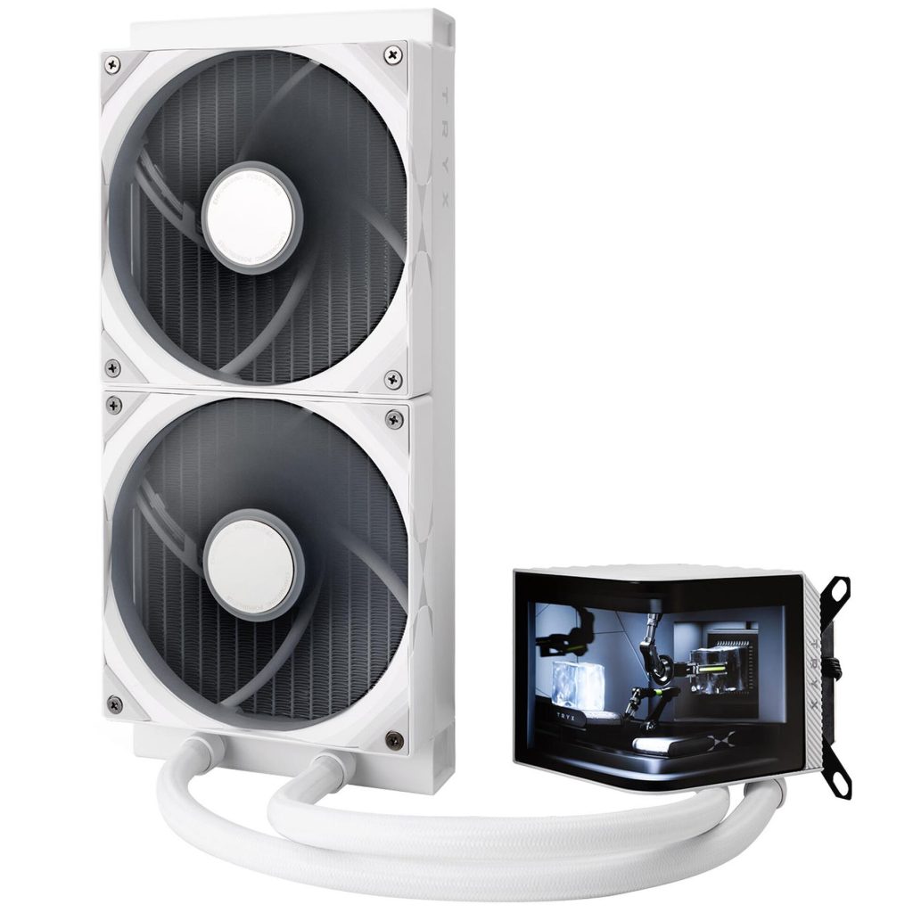 TRYX PANORAMA 280mm AIO Liquid Cooler, 3D-AMOLED Display - White