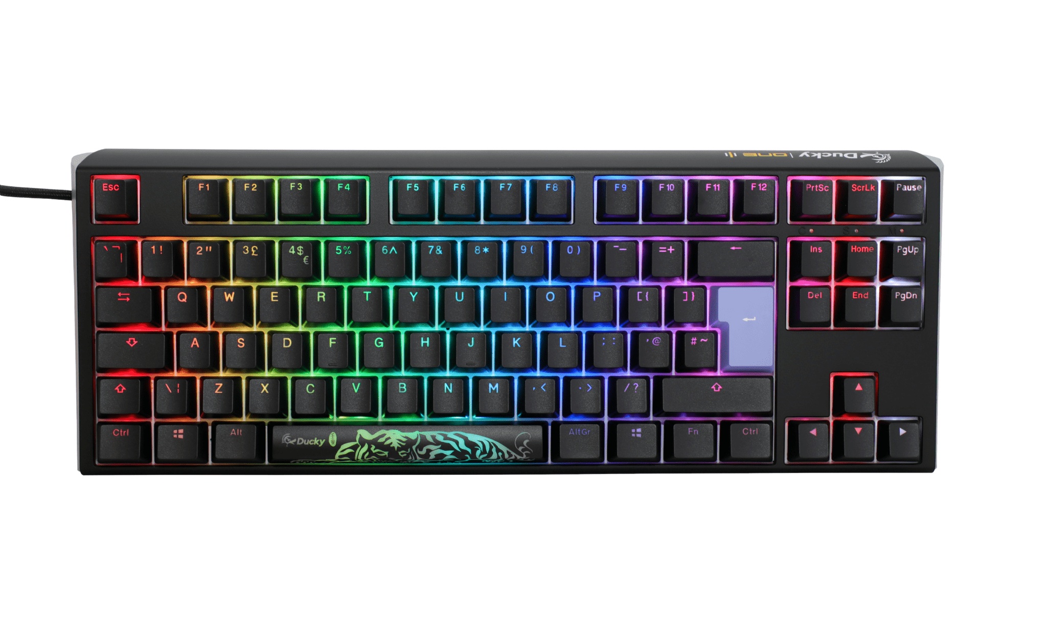 Ducky Channel One 3 Classic Black (UK) - TKL 80% - Cherry Clear