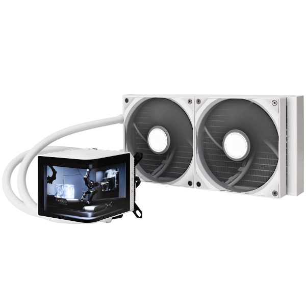 TRYX PANORAMA 280mm AIO Liquid Cooler, 3D-AMOLED Display – White