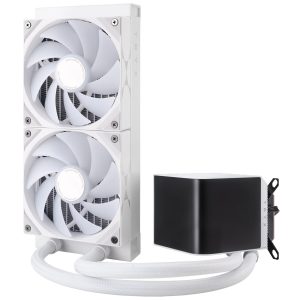 TRYX PANORAMA 240mm AIO Liquid Cooler, ARGB, 3D-AMOLED Display - White