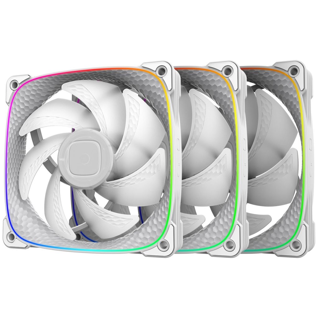 Geometric Future Squama 2503W RGB fans, pack of 3 - 120 mm, white