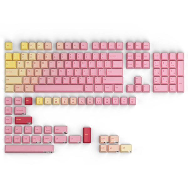 Glorious GPBT Keycaps – Pink Grapefruit