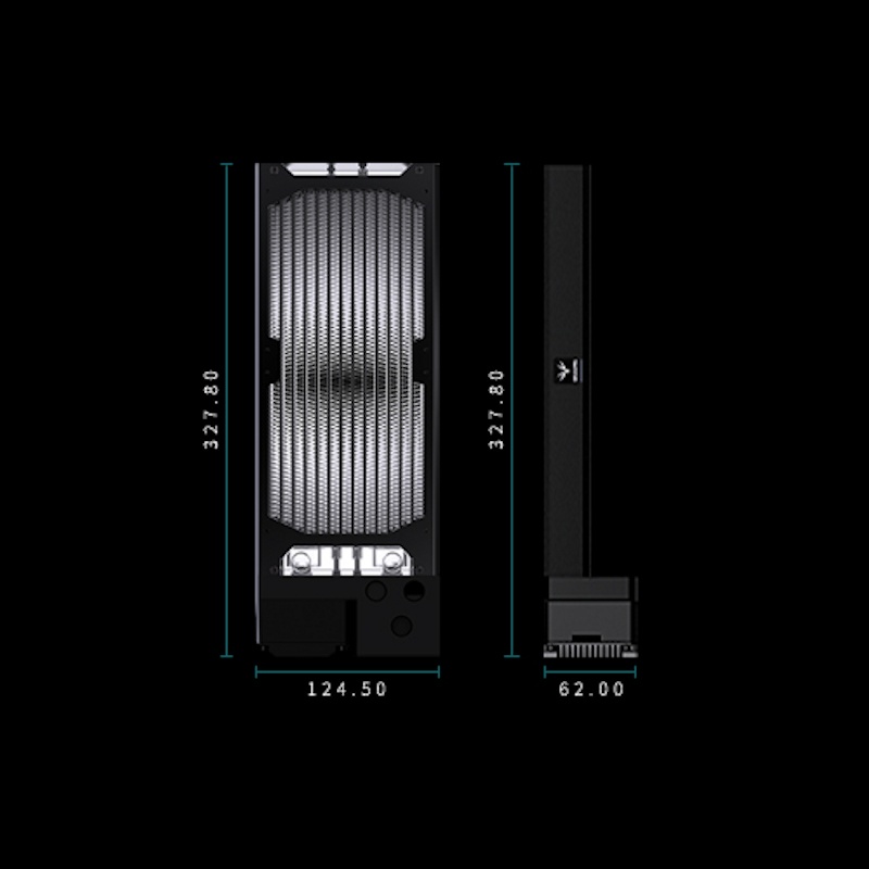 Granzon 240mm Radiator with 15w DDC Pump and Reservoir (GZMN240N) - Black - B-Grade