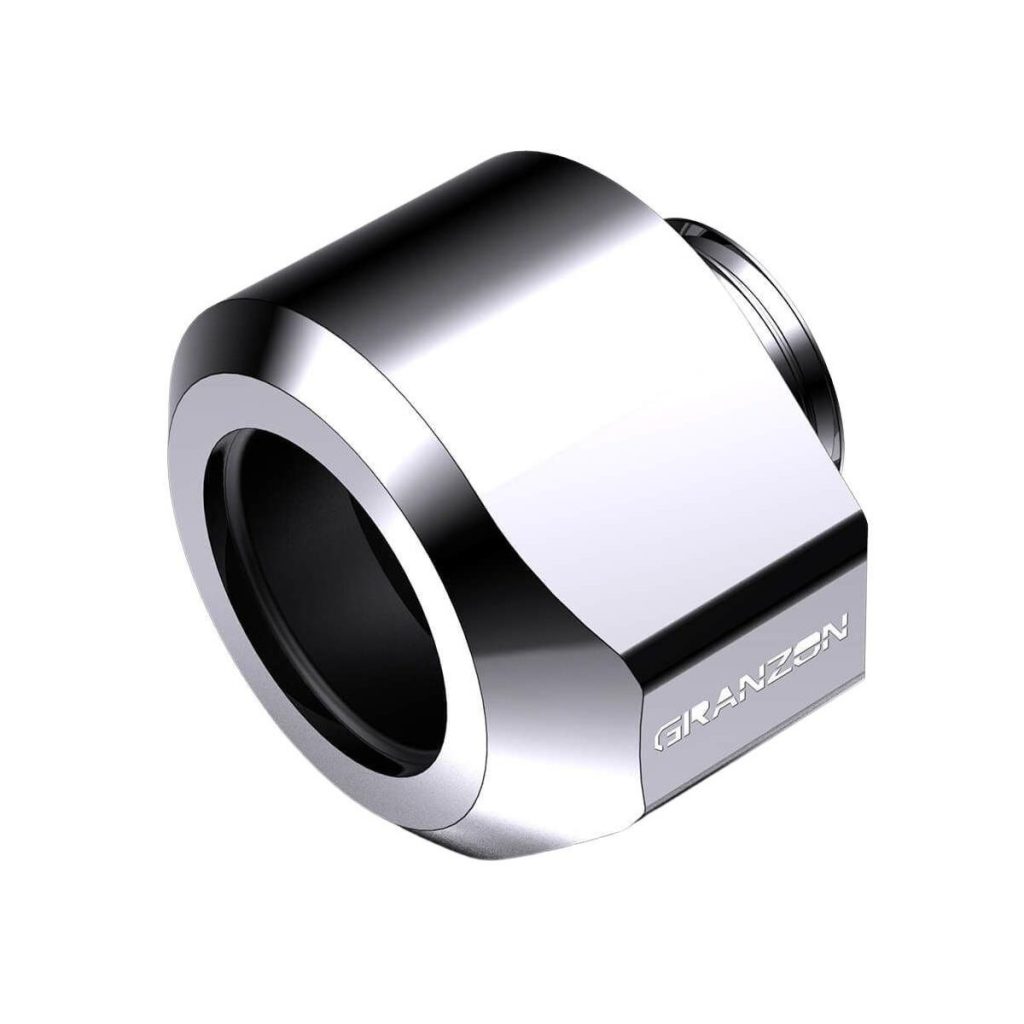 Granzon G1/4 - 14mm Anti Slip Rigid Tube Fitting (GD-FT14) 8 Pack - Silver : image 2