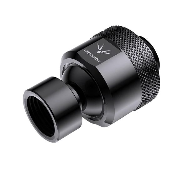 Granzon G1/4 Male Rotary to Female Multi Directional Elbow Fitting (GD-X) – Black