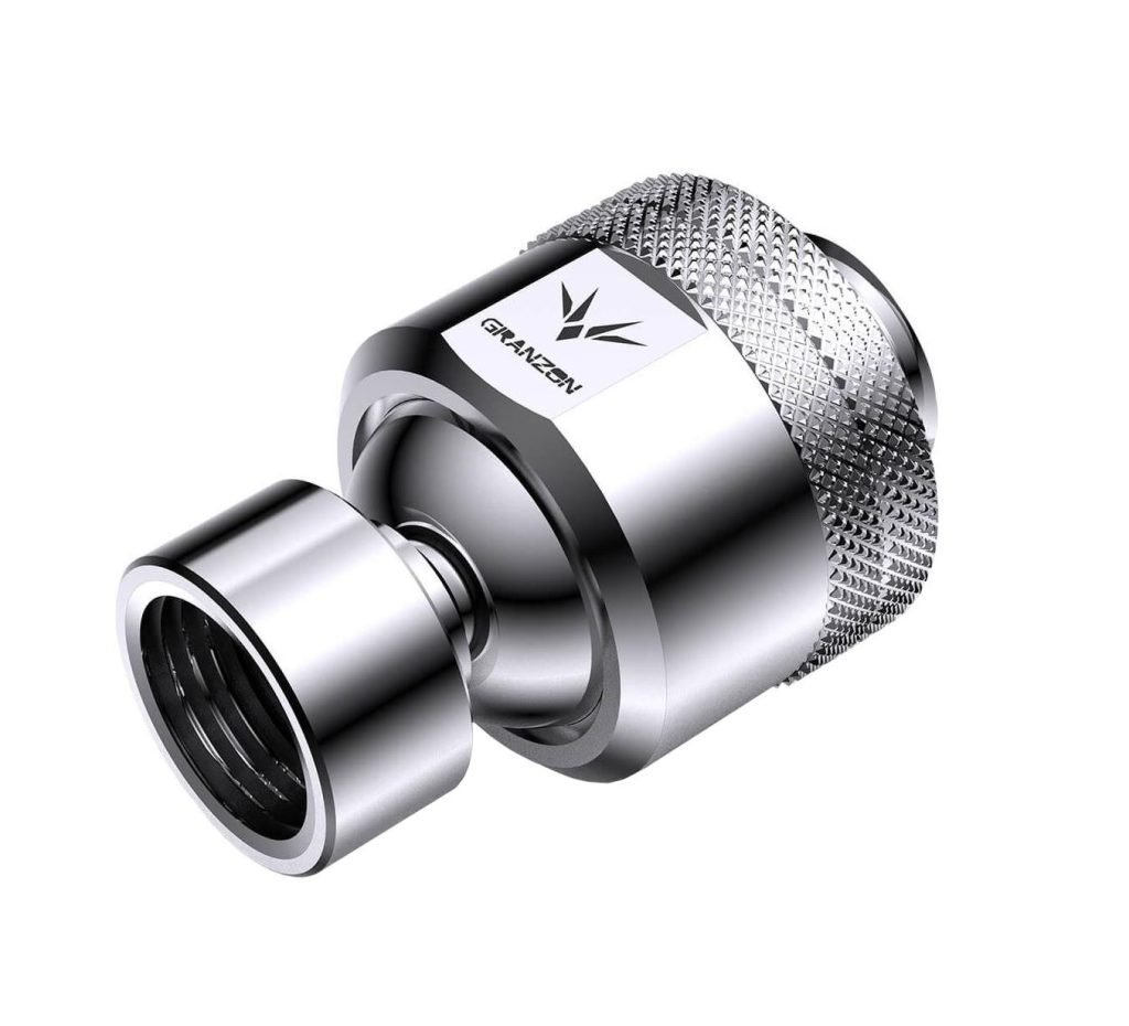 Granzon G1/4 Male Rotary to Female Multi Directional Elbow Fitting (GD-X) - Silver : image 1