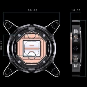 Granzon GAI0.1 CPU Water Block with 5v aRGB (INTEL 115x /1200 /20xx) - Black : image 4