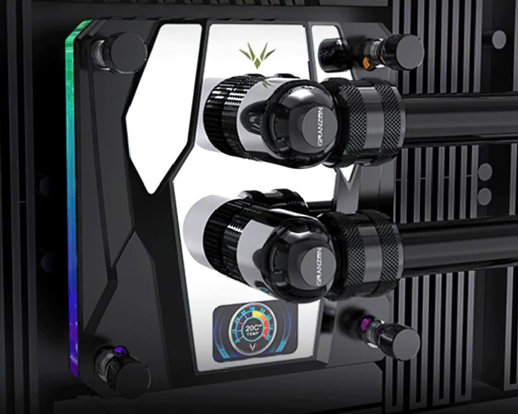 Granzon GAIS CPU Water Block with Digital Temperature Display, 5v aRGB - Black (Intel LGA 115x /1200 / 20xx)