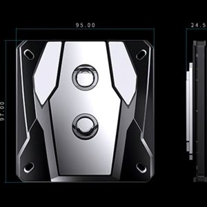 Granzon GAIS CPU Water Block with Digital Temperature Display, 5v aRGB - Black (Intel LGA 115x /1200 / 20xx)