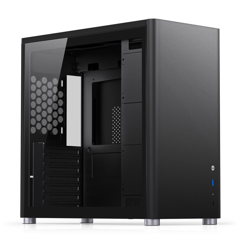 Jonsbo D40 ATX case, tempered glass - black - Watercooling UK