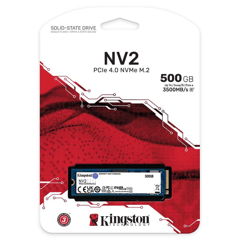 Kingston NV2 NVMe, PCIe 4.0 M.2 Type 2280 - 500GB