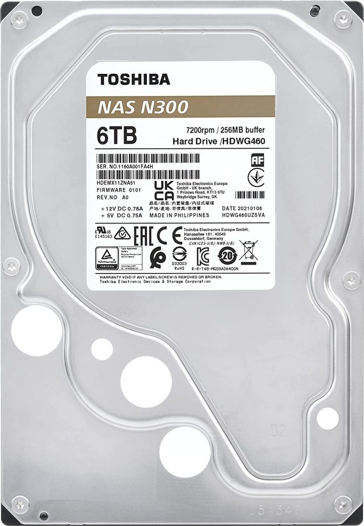 Toshiba 6TB N300 256MB Internal HDD Bulk