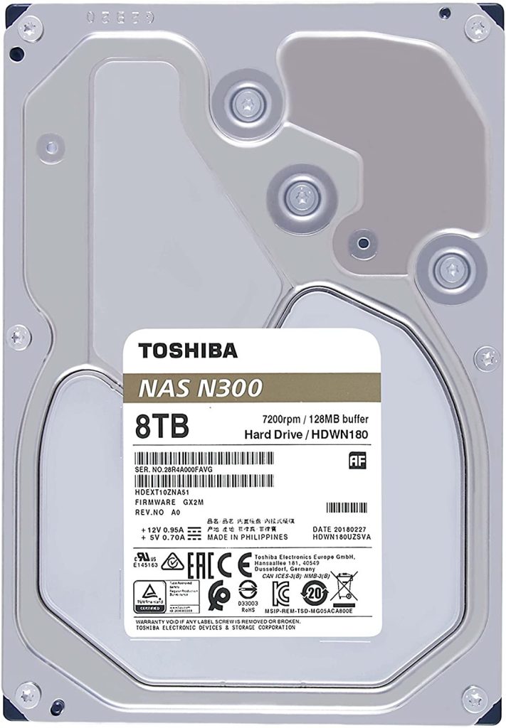 Toshiba 8TB N300 256MB Internal HDD Bulk