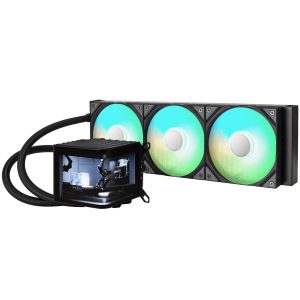TRYX PANORAMA 360mm AIO Liquid Cooler, ARGB, 3D-AMOLED Display - Black